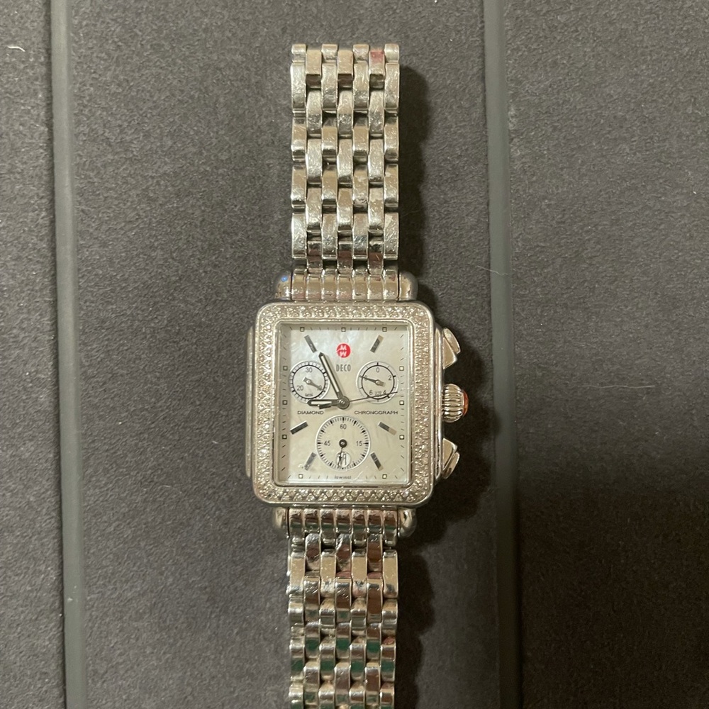MICHELE Deco 18 Diamond Bracelet Watch